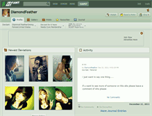 Tablet Screenshot of diamondfeather.deviantart.com