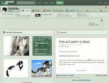 Tablet Screenshot of lifestrike.deviantart.com