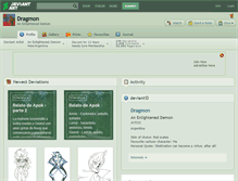 Tablet Screenshot of dragmon.deviantart.com
