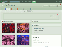 Tablet Screenshot of magicbunnylady.deviantart.com