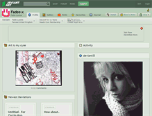 Tablet Screenshot of fadee-x.deviantart.com