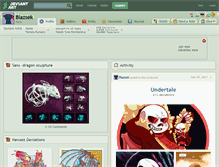 Tablet Screenshot of blazsek.deviantart.com