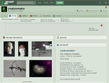Tablet Screenshot of creaturemaker.deviantart.com