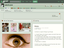 Tablet Screenshot of isabellejane.deviantart.com