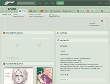 Tablet Screenshot of criccle.deviantart.com