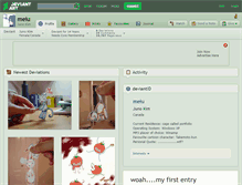 Tablet Screenshot of meiu.deviantart.com