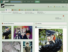 Tablet Screenshot of diamondnura.deviantart.com