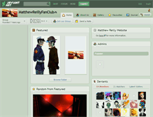 Tablet Screenshot of matthewreillyfanclub.deviantart.com