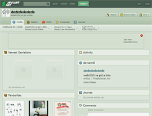 Tablet Screenshot of dededededede.deviantart.com