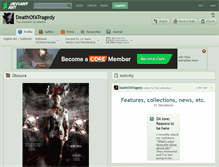 Tablet Screenshot of deathofatragedy.deviantart.com