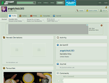 Tablet Screenshot of angelchick383.deviantart.com