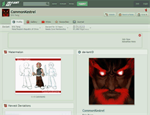 Tablet Screenshot of commonkestrel.deviantart.com