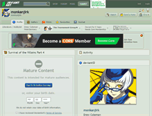 Tablet Screenshot of monkanjirk.deviantart.com