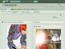 Tablet Screenshot of nomorebutterflies.deviantart.com