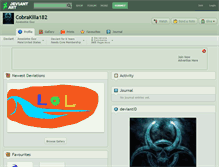 Tablet Screenshot of cobrakilla182.deviantart.com