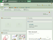 Tablet Screenshot of evil-julie.deviantart.com