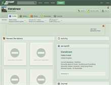 Tablet Screenshot of kianakraze.deviantart.com