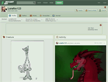 Tablet Screenshot of lunafox123.deviantart.com