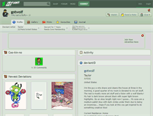 Tablet Screenshot of gotwolf.deviantart.com