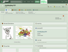 Tablet Screenshot of monkeyboy101.deviantart.com