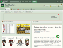 Tablet Screenshot of chaosninjasteve.deviantart.com