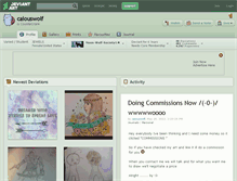 Tablet Screenshot of caiouswolf.deviantart.com