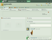 Tablet Screenshot of hazelarmadillo.deviantart.com