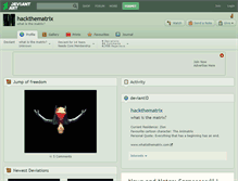 Tablet Screenshot of hackthematrix.deviantart.com