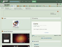 Tablet Screenshot of myndex.deviantart.com