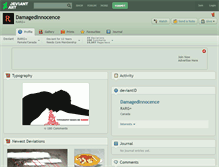 Tablet Screenshot of damagedinnocence.deviantart.com