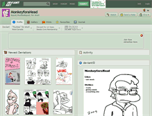 Tablet Screenshot of monkeyforahead.deviantart.com