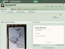 Tablet Screenshot of darkwingedwolf.deviantart.com