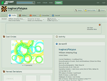 Tablet Screenshot of inaginaryplatypus.deviantart.com