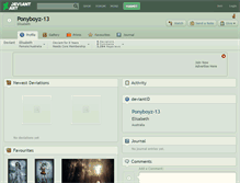 Tablet Screenshot of ponyboyz-13.deviantart.com