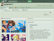 Tablet Screenshot of mypluginbaby13.deviantart.com