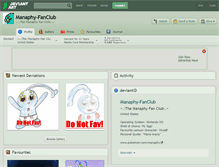 Tablet Screenshot of manaphy-fanclub.deviantart.com