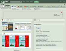 Tablet Screenshot of frogiee.deviantart.com