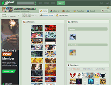 Tablet Screenshot of duelmonstersclub.deviantart.com