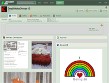 Tablet Screenshot of deathnoteowner13.deviantart.com