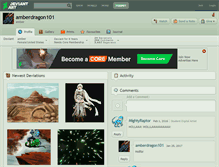 Tablet Screenshot of amberdragon101.deviantart.com
