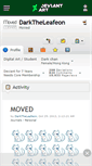 Mobile Screenshot of darktheleafeon.deviantart.com