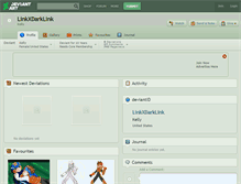 Tablet Screenshot of linkxdarklink.deviantart.com