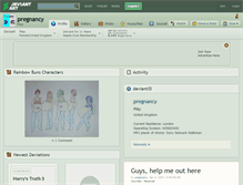 Tablet Screenshot of pregnancy.deviantart.com