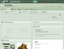 Tablet Screenshot of hawkiepaw.deviantart.com