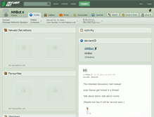 Tablet Screenshot of mnbot.deviantart.com