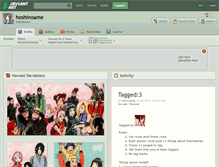 Tablet Screenshot of hoshinoame.deviantart.com