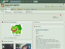 Tablet Screenshot of deeply-dark-magician.deviantart.com
