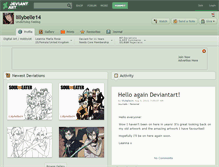 Tablet Screenshot of lillybelle14.deviantart.com