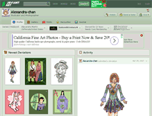 Tablet Screenshot of alexandra-chan.deviantart.com