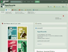 Tablet Screenshot of paperflower86.deviantart.com